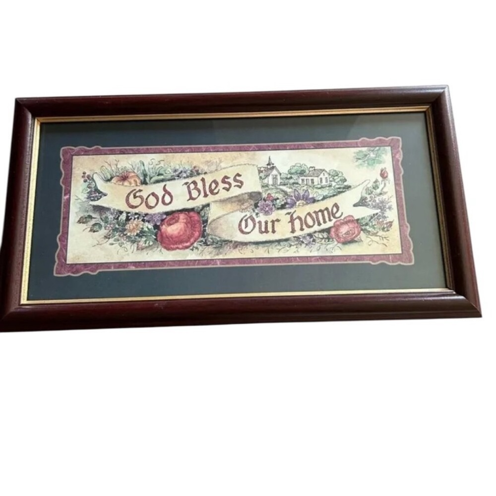 Vintage Home Interior God Bless Our House Picture